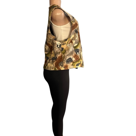 Linda Tilson Vintage Animal Print Vest - Picture 8 of 9